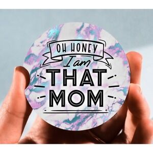 Set of 2 Car Coasters, I Am That Mom Car Coaster, Neoprene Car‎ Coaster